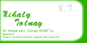 mihaly tolnay business card